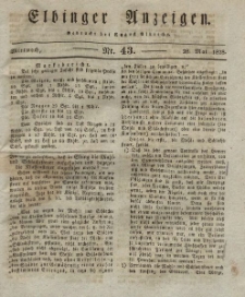 Elbinger Anzeigen, Nr. 43. Mittwoch, 28. Mai 1828