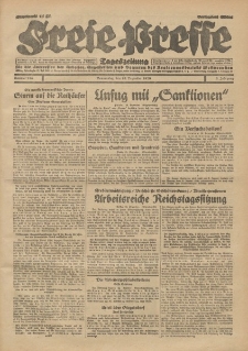 Freie Presse, Nr. 296 Donnerstag 19. Dezember 1929 5. Jahrgang