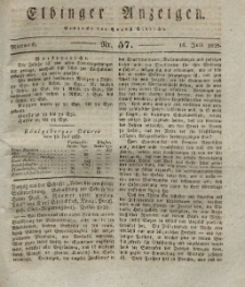 Elbinger Anzeigen, Nr. 57. Mittwoch, 16. Juli 1828