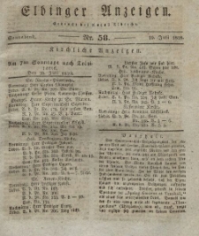 Elbinger Anzeigen, Nr. 58. Sonnabend, 19. Juli 1828