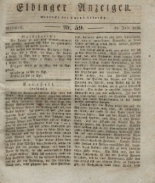 Elbinger Anzeigen, Nr. 59. Mittwoch, 23. Juli 1828