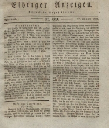 Elbinger Anzeigen, Nr. 69. Mittwoch, 27. August 1828