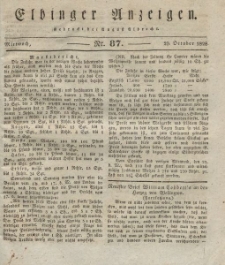 Elbinger Anzeigen, Nr. 87. Mittwoch, 29. Oktober 1828