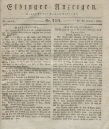 Elbinger Anzeigen, Nr. 101. Mittwoch, 17. Dezember 1828