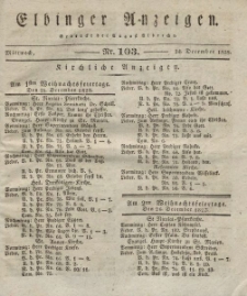 Elbinger Anzeigen, Nr. 103. Mittwoch, 24. Dezember 1828