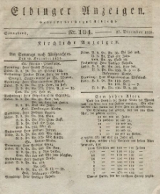 Elbinger Anzeigen, Nr. 104. Sonnabend, 27. Dezember 1828