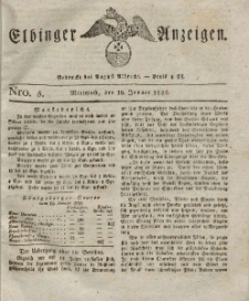 Elbinger Anzeigen, Nr. 5. Mittwoch, 18. Januar 1826