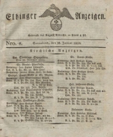 Elbinger Anzeigen, Nr. 8. Sonnabend, 28. Januar 1826