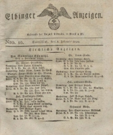 Elbinger Anzeigen, Nr. 10. Sonnabend, 4. Februar 1826