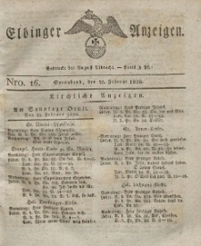 Elbinger Anzeigen, Nr. 16. Sonnabend, 25. Februar 1826