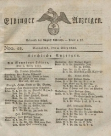Elbinger Anzeigen, Nr. 18. Sonnabend, 4. März 1826