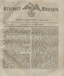 Elbinger Anzeigen, Nr. 21. Mittwoch, 15. März 1826