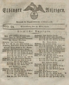 Elbinger Anzeigen, Nr. 24. Sonnabend, 25. März 1826