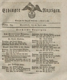 Elbinger Anzeigen, Nr. 34. Sonnabend, 29. April 1826
