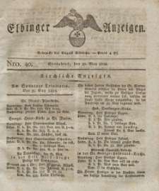 Elbinger Anzeigen, Nr. 40. Sonnabend, 20. Mai 1826