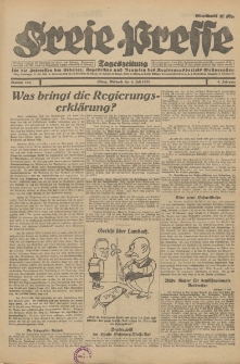 Freie Presse, Nr. 154 Mittwoch 4. Juli 1928 4. Jahrgang