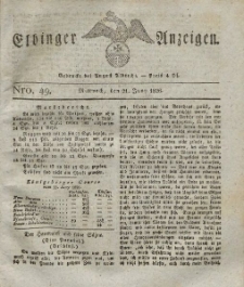 Elbinger Anzeigen, Nr. 49. Mittwoch, 21. Juni 1826