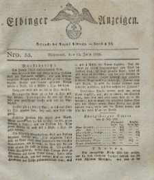 Elbinger Anzeigen, Nr. 55. Mittwoch, 12. Juli 1826