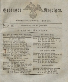 Elbinger Anzeigen, Nr. 56. Sonnabend, 15. Juli 1826