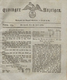 Elbinger Anzeigen, Nr. 59. Mittwoch, 26. Juli 1826