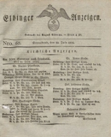 Elbinger Anzeigen, Nr. 60. Sonnabend, 29. Juli 1826