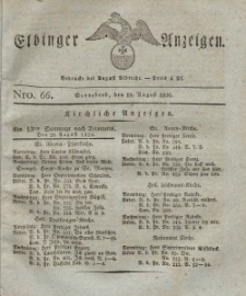 Elbinger Anzeigen, Nr. 66. Sonnabend, 19. August 1826