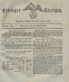 Elbinger Anzeigen, Nr. 67. Mittwoch, 23. August 1826