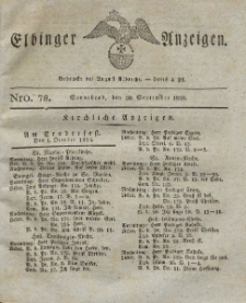 Elbinger Anzeigen, Nr. 78. Sonnabend, 30. September 1826