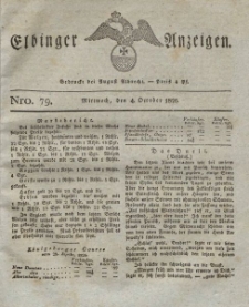 Elbinger Anzeigen, Nr. 79. Mittwoch, 4. Oktober 1826
