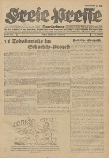Freie Presse, Nr. 158 Montag 9. Juli 1928 4. Jahrgang