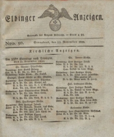Elbinger Anzeigen, Nr. 90. Sonnabend, 11. November 1826