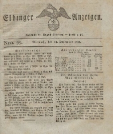 Elbinger Anzeigen, Nr. 99. Mittwoch, 13. Dezember 1826