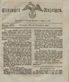 Elbinger Anzeigen, Nr. 101. Mittwoch, 20. Dezember 1826