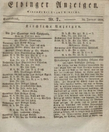 Elbinger Anzeigen, Nr. 7. Sonnabend, 24. Januar 1829