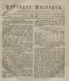 Elbinger Anzeigen, Nr. 8. Mittwoch, 28. Januar 1829