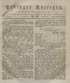 Elbinger Anzeigen, Nr. 8. Mittwoch, 28. Januar 1829