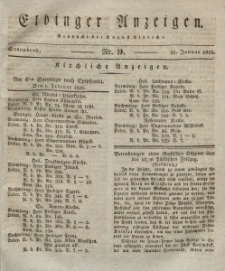 Elbinger Anzeigen, Nr. 9. Sonnabend, 31. Januar 1829