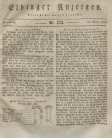 Elbinger Anzeigen, Nr. 32. Mittwoch, 22. April 1829