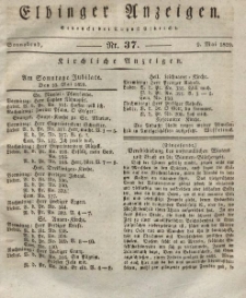 Elbinger Anzeigen, Nr. 37. Sonnabend, 9. Mai 1829