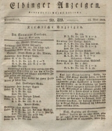Elbinger Anzeigen, Nr. 39. Sonnabend, 16. Mai 1829