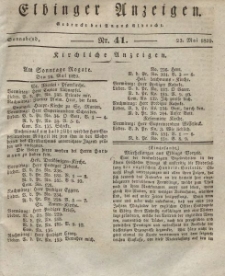 Elbinger Anzeigen, Nr. 41. Sonnabend, 23. Mai 1829