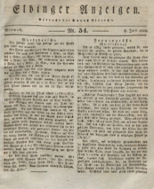 Elbinger Anzeigen, Nr. 54. Mittwoch, 8. Juli 1829
