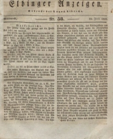 Elbinger Anzeigen, Nr. 58. Mittwoch, 22. Juli 1829