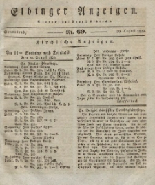Elbinger Anzeigen, Nr. 69. Sonnabend, 29. August 1829