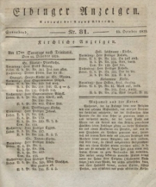 Elbinger Anzeigen, Nr. 81. Sonnabend, 10. Oktober 1829