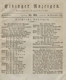 Elbinger Anzeigen, Nr. 95. Sonnabend, 28. November 1829