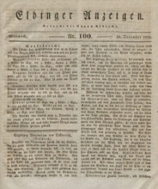 Elbinger Anzeigen, Nr. 100. Mittwoch, 16. Dezember 1829