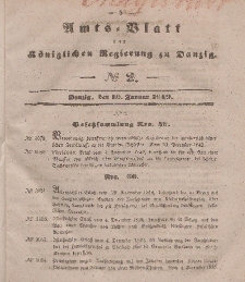 Amts-Blatt der Königlichen Regierung zu Danzig, 10. Januar 1849, Nr. 2