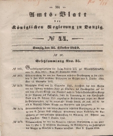 Amts-Blatt der Königlichen Regierung zu Danzig, 31. Oktober 1849, Nr. 44