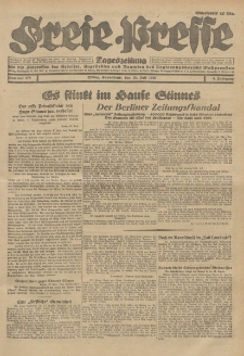 Freie Presse, Nr. 175 Sonnabend 28. Juli 1928 4. Jahrgang